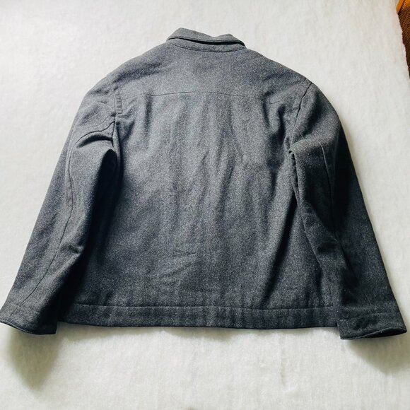 Old Navy Mens Gray Long Sleeve Full Zip Pockets Wool Blend Modern Jacket Sz 2XL - Picture 2 of 8